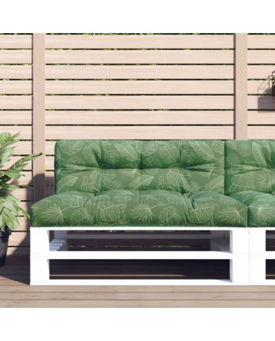 Coussin de palette à motif de feuilles 120x40x12 cm Tissu | Mobilier & Déco