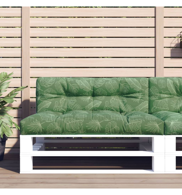 Coussin de palette à motif de feuilles 120x40x12 cm Tissu | Mobilier & Déco