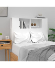 Armoire de tête de lit Blanc brillant 100x18,5x104,5 cm | Mobilier & Déco