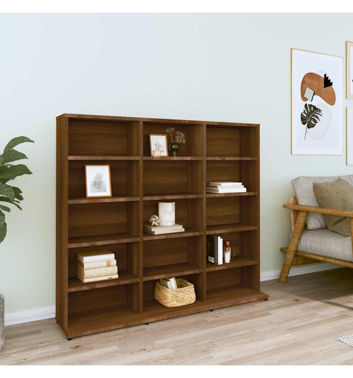 Armoire à CD Chêne marron 100x23x89,5 cm Bois d'ingénierie | Mobilier & Déco