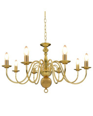 Lustre Doré 8 ampoules E14 | Mobilier & Déco