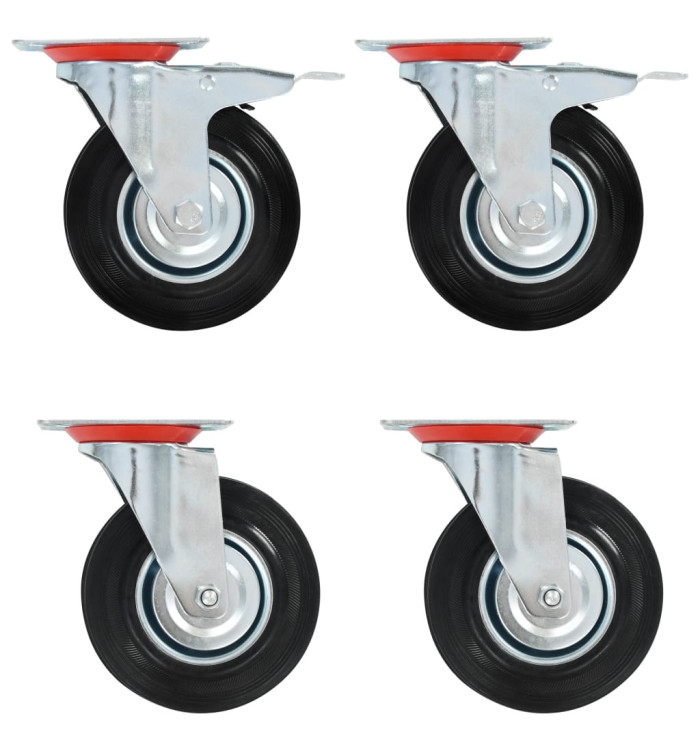 Roulettes pivotantes 4 pcs 125 mm | Mobilier & Déco