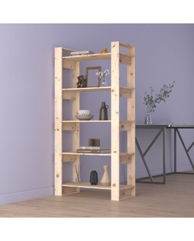 Bibliothèque/Séparateur de pièce 80x35x160 cm Bois massif | Mobilier & Déco