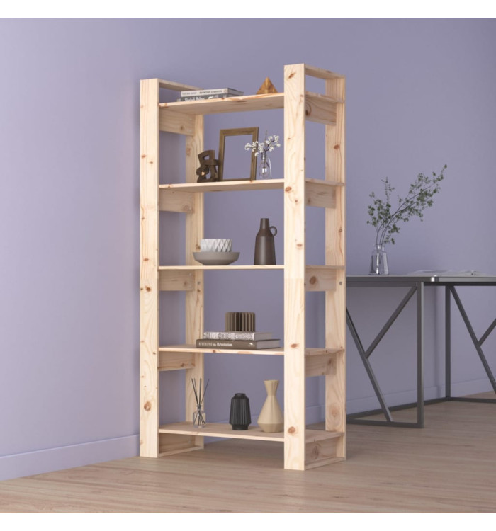 Bibliothèque/Séparateur de pièce 80x35x160 cm Bois massif | Mobilier & Déco