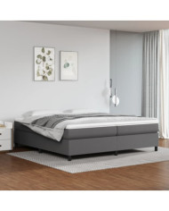 Cadre de lit sans matelas gris 200x200 cm similicuir | Mobilier & Déco