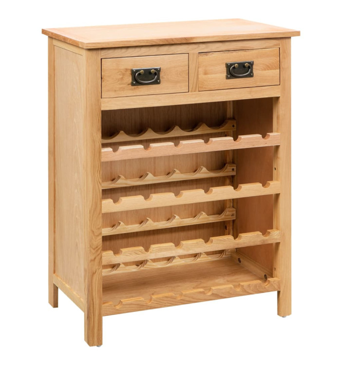 Casier à bouteilles 72 x 32 x 90 cm Bois de chêne massif | Mobilier & Déco