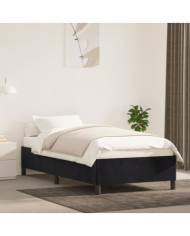 Cadre de lit sans matelas noir 100x200 cm velours | Mobilier & Déco