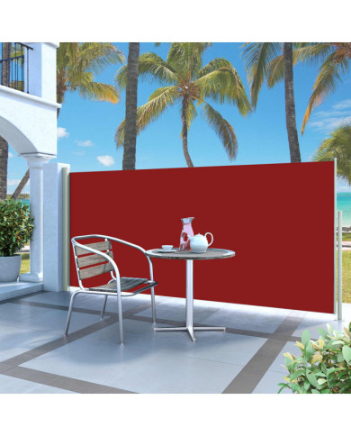 Auvent latéral rétractable 140 x 300 cm Rouge | Mobilier & Déco