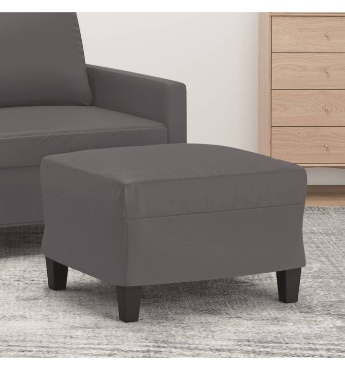 Repose-pied Gris 60x50x41 cm Similicuir | Mobilier & Déco
