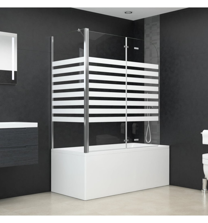 Enclos de bain 120x68x130 cm verre trempé rayures | Mobilier & Déco