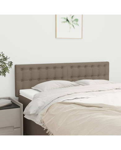Têtes de lit 2 pcs Taupe 72x5x78/88 cm Tissu | Mobilier & Déco