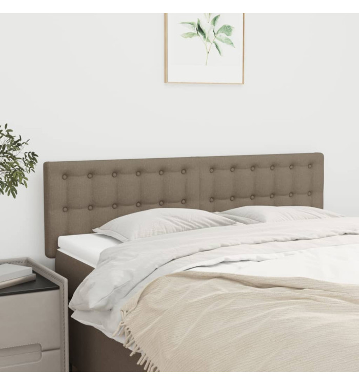 Têtes de lit 2 pcs Taupe 72x5x78/88 cm Tissu | Mobilier & Déco