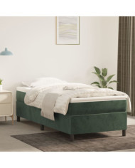 Sommier à lattes de lit avec matelas Vert foncé 90x200 cm | Mobilier & Déco