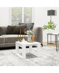 Table d'appoint Blanc 50x50x35 cm Bois d’ingénierie | Mobilier & Déco