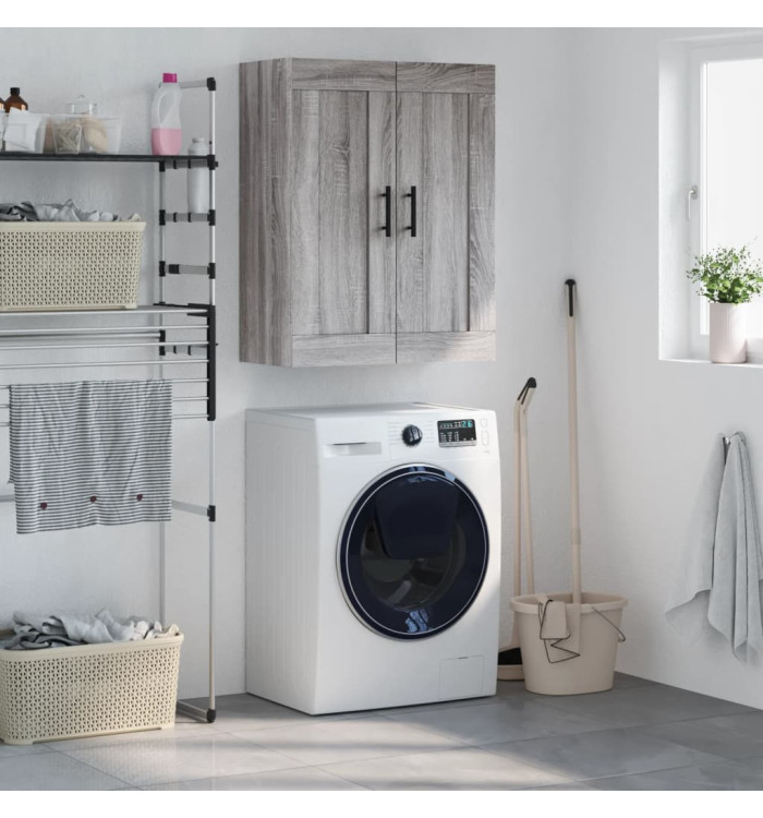 Armoire murale sonoma gris 69,5x34x90 cm bois d'ingénierie | Mobilier & Déco