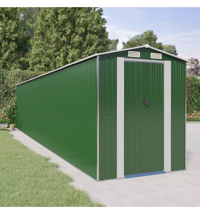 Abri de jardin Vert 192x938x223 cm Acier galvanisé | Mobilier & Déco