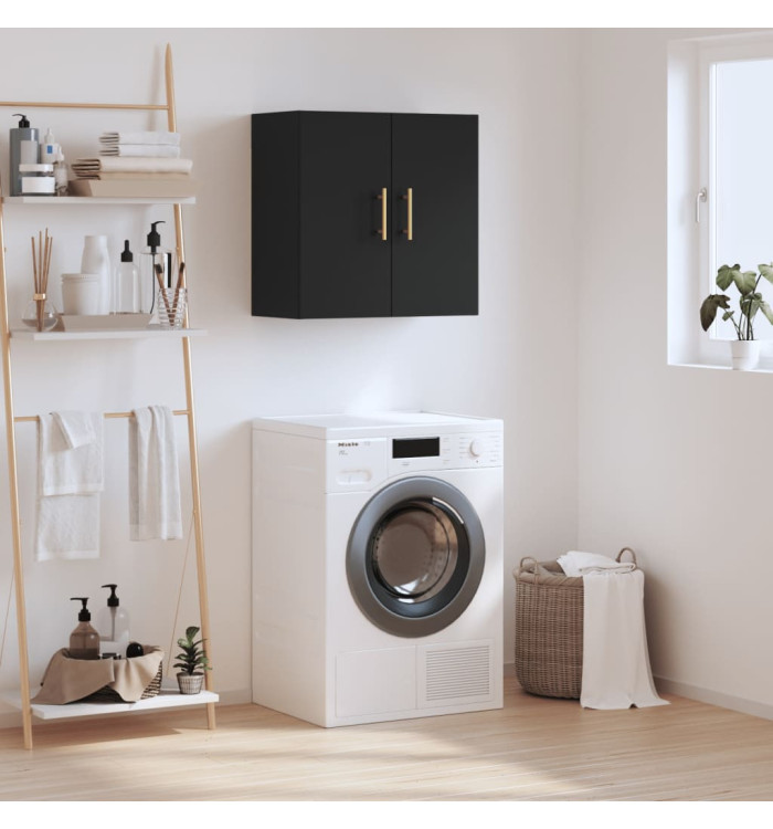 Armoire murale noir 60x31x60 cm bois d'ingénierie | Mobilier & Déco