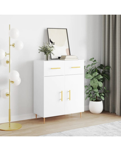 Buffet blanc 69,5x34x90 cm bois d'ingénierie | Mobilier & Déco