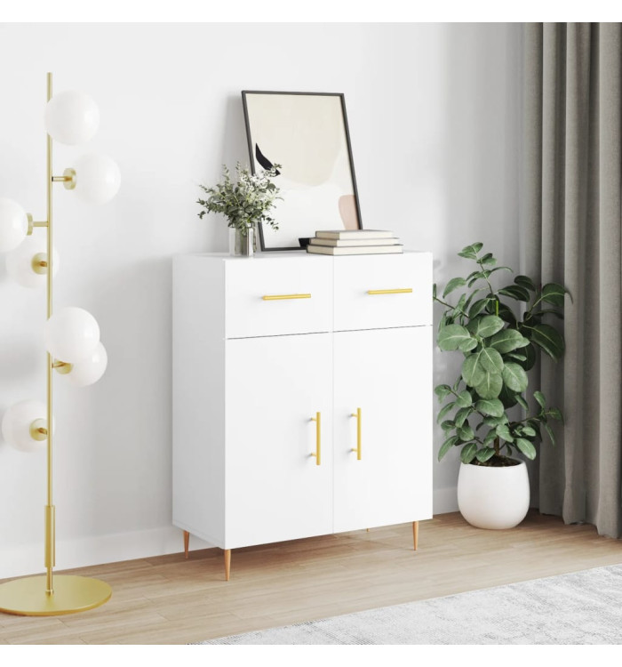 Buffet blanc 69,5x34x90 cm bois d'ingénierie | Mobilier & Déco