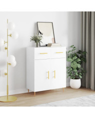 Buffet blanc 69,5x34x90 cm bois d'ingénierie | Mobilier & Déco