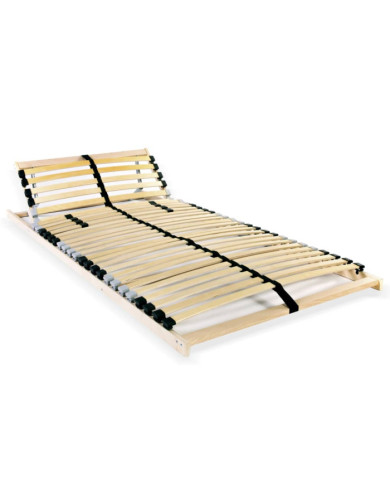 Sommier à lattes sans matelas avec 28 lattes 7 zones 90x200 cm | Mobilier & Déco