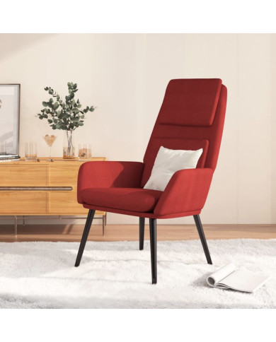 Chaise de relaxation Rouge bordeaux Tissu | Mobilier & Déco