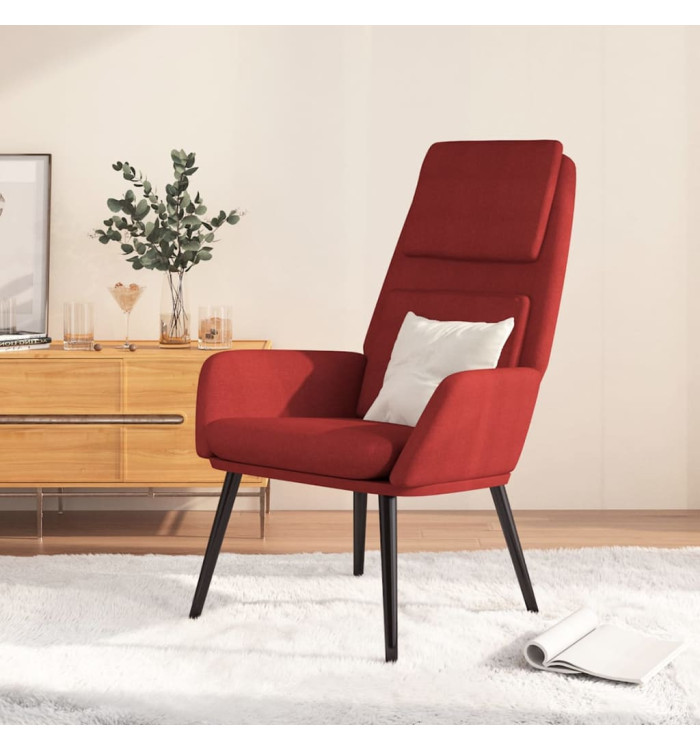 Chaise de relaxation Rouge bordeaux Tissu | Mobilier & Déco