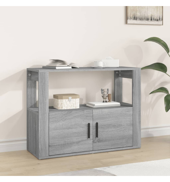 Buffet Sonoma gris 80x30x60 cm Bois d'ingénierie | Mobilier & Déco