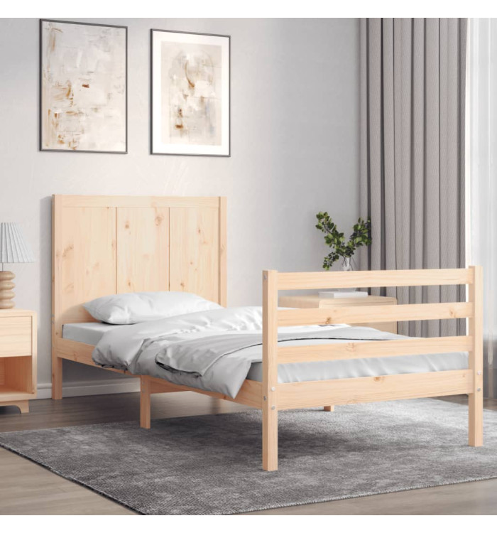 Cadre de lit sans matelas bois massif | Mobilier & Déco