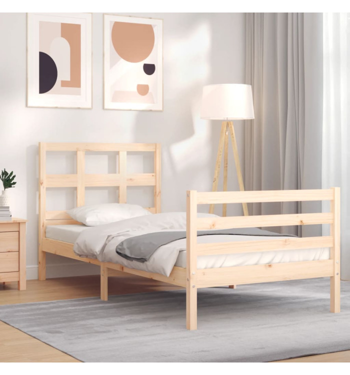 Cadre de lit sans matelas bois massif | Mobilier & Déco