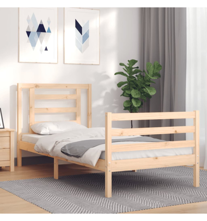 Cadre de lit sans matelas bois massif | Mobilier & Déco