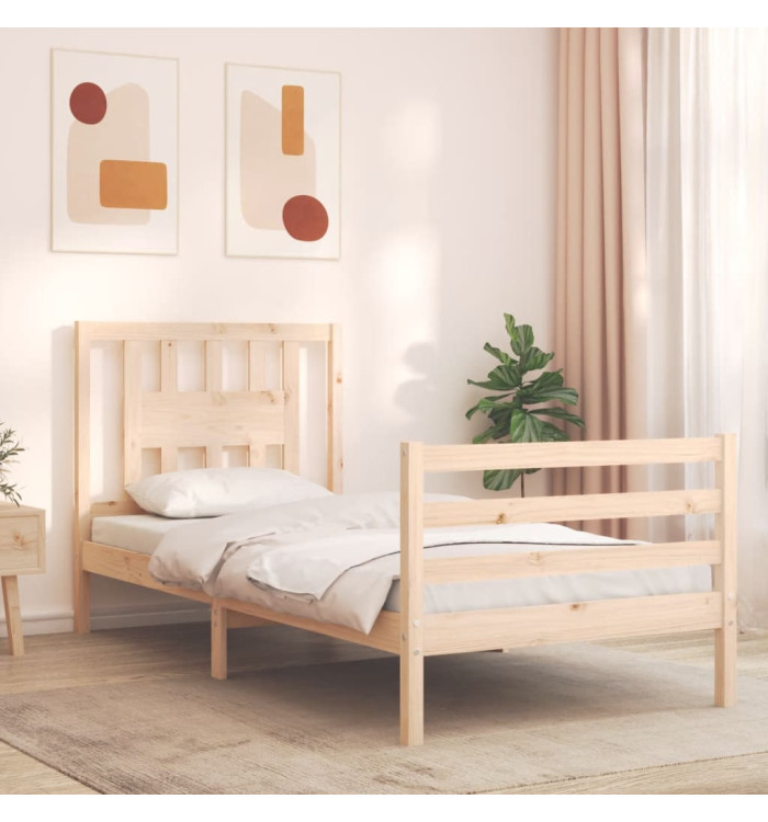 Cadre de lit sans matelas bois massif | Mobilier & Déco