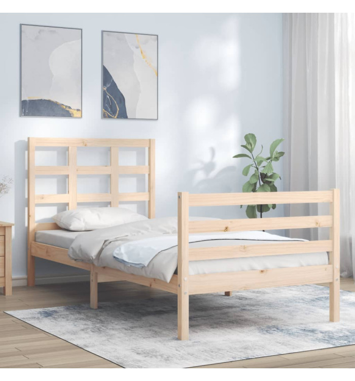 Cadre de lit sans matelas bois massif | Mobilier & Déco