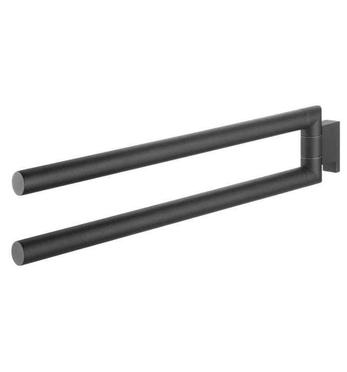 Tiger Rail à serviettes à 2 bras Bold Noir mat | Mobilier & Déco