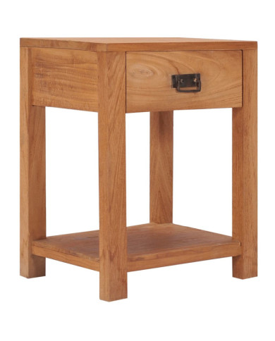 Table de chevet 35x35x50 cm bois de teck massif | Mobilier & Déco
