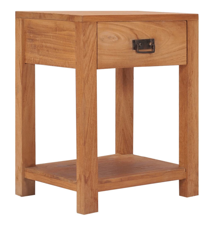 Table de chevet 35x35x50 cm bois de teck massif | Mobilier & Déco
