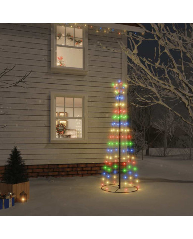 Arbre de Noël cône 108 LED Colorées 70x180 cm | Mobilier & Déco