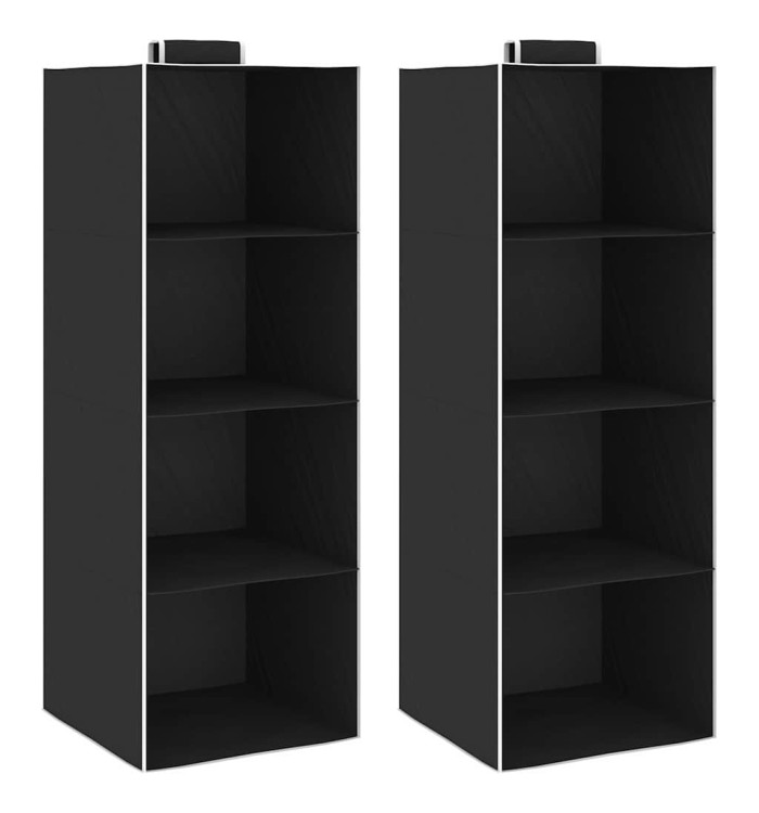 Étagères suspendues de rangement 2 pcs 4 niveaux Tissu | Mobilier & Déco