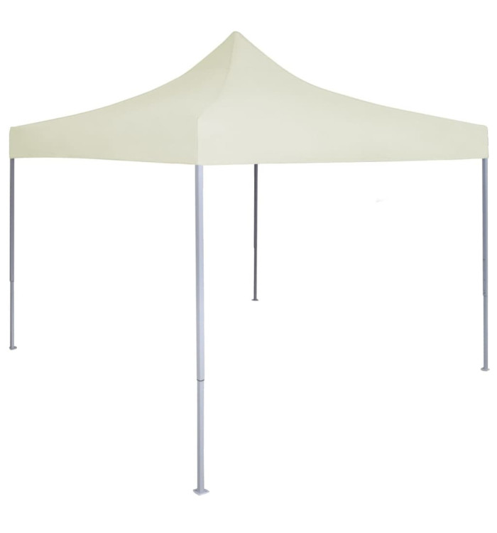 Tente de réception pliable professionnelle 2x2 m Acier Crème | Mobilier & Déco