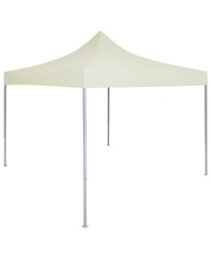 Tente de réception pliable professionnelle 2x2 m Acier Crème | Mobilier & Déco