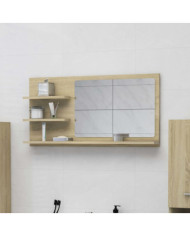 Miroir de salle de bain chêne sonoma bois d’ingénierie | Mobilier & Déco