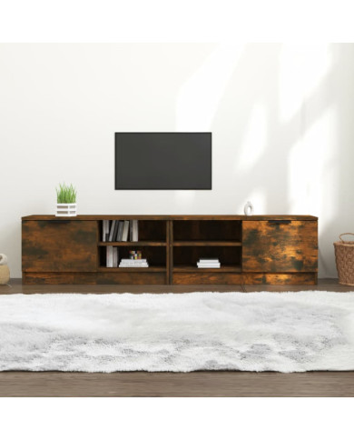 Meubles TV 2 pcs Chêne fumé 80x35x36,5 cm Bois d'ingénierie | Mobilier & Déco