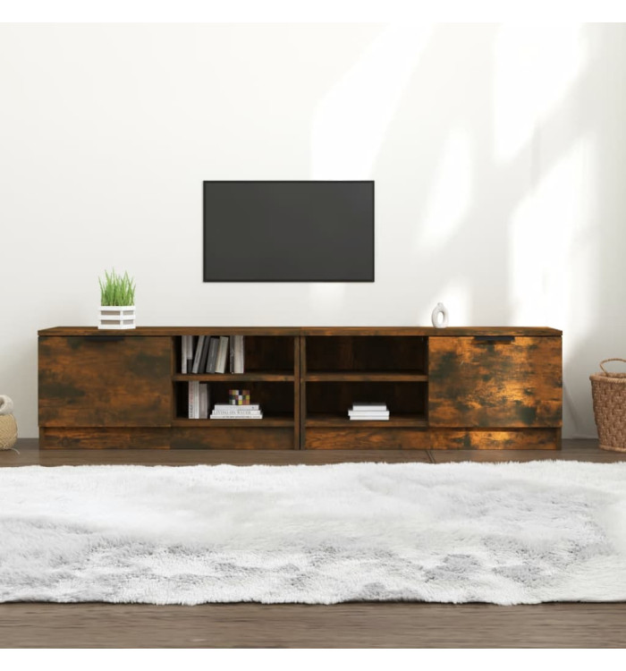 Meubles TV 2 pcs Chêne fumé 80x35x36,5 cm Bois d'ingénierie | Mobilier & Déco