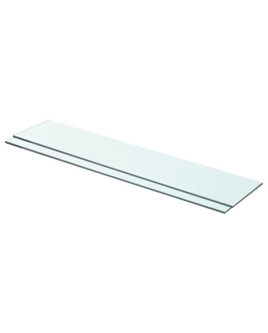 Panneaux d'étagère 2 pcs Verre Transparent 70x15 cm | Mobilier & Déco