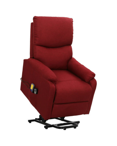 Fauteuil de massage Rouge bordeaux Tissu | Mobilier & Déco