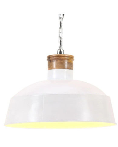 Lampe suspendue industrielle 32 cm Blanc E27 | Mobilier & Déco