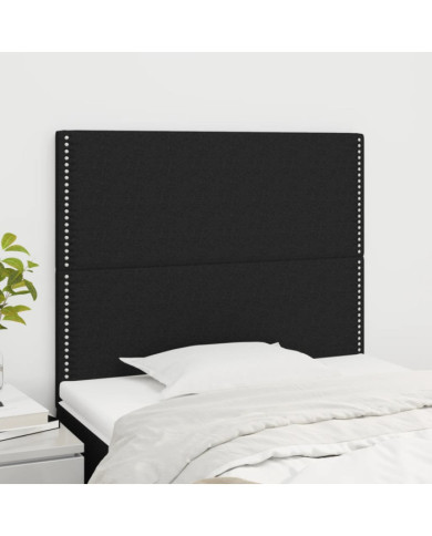 Têtes de lit 2 pcs Noir 80x5x78/88 cm Tissu | Mobilier & Déco