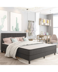 Sommier à lattes de lit Gris foncé Tissu 180x200 cm | Mobilier & Déco