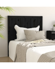 Tête de lit Noir 95,5x4x100 cm Bois massif de pin | Mobilier & Déco