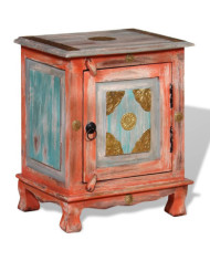 Table de chevet Bois de manguier massif Orange | Mobilier & Déco